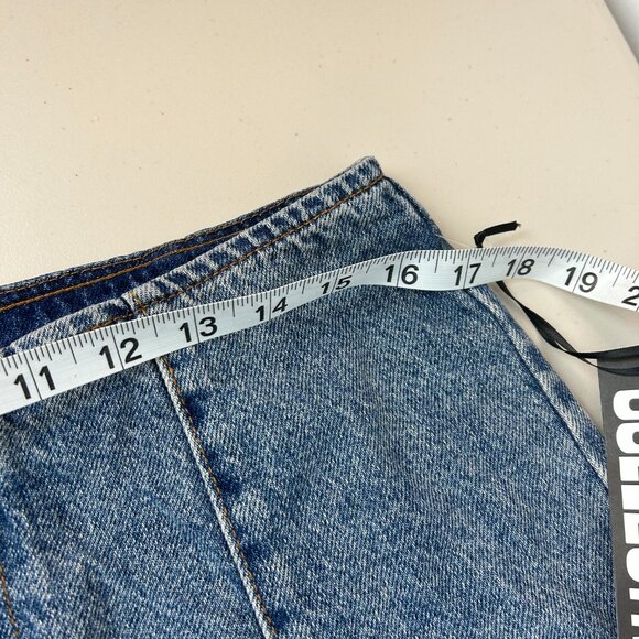 Future Collective Flared Denim Women's Midi Skirt Medium Wash Size: 8 - Picture 9 of 11